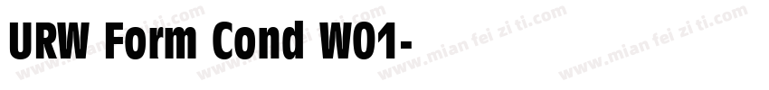 URW Form Cond W01字体转换